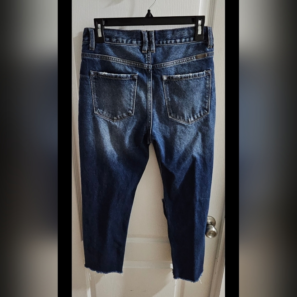 KanCan Mid Rise Raw Hem Distressed Jeans 5/26 - Picture 2 of 4